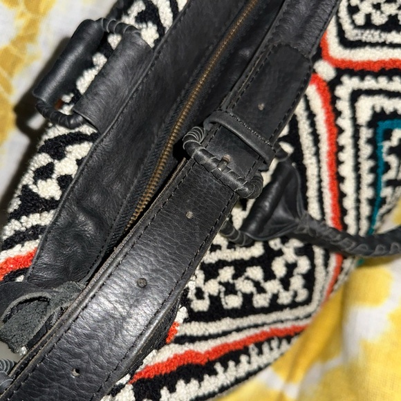 Cleobella Weekender Bag- Excellent Quality, Genuine Leather, Tribal Print - Picture 14 of 16